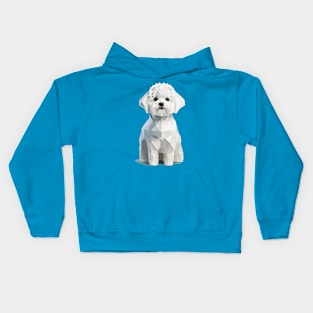 Geometric Bichon Frise Kids Hoodie